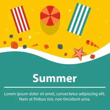 Summer beach background Stock Illustration