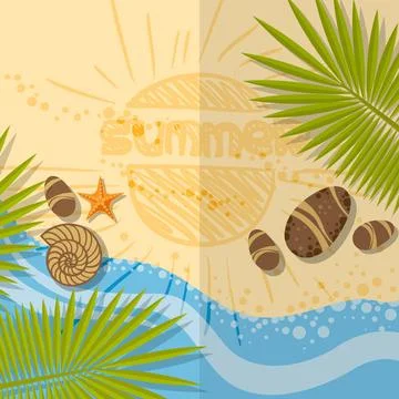 Summer Beach Background Summer Beach Background. Vector Illustration. Eps ... Stock Photos