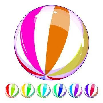 Summer beach ball cartoon vector graphic Stock Illustration