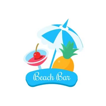 Summer Beach Bar. Vector Illustration Stock Illustration