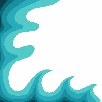 Summer beach in blue colour Stock Illustration