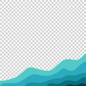 Summer beach in blue colour Stock Illustration