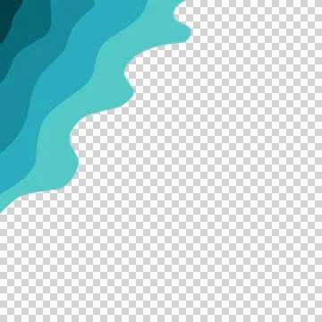 Summer beach in blue colour Stock Illustration