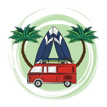 Summer beach cartoons イラスト素材