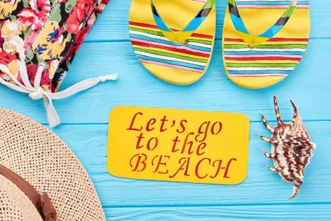 Summer beach concept. Stock Photos