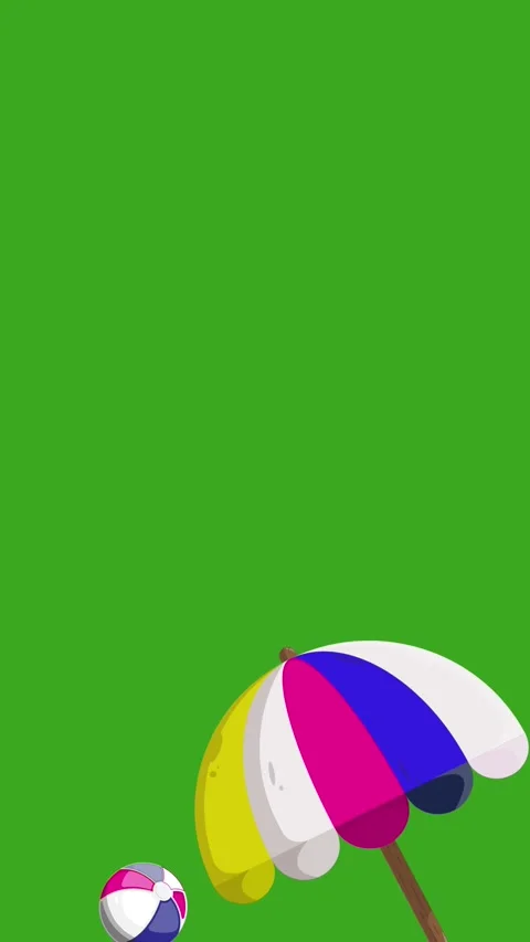 Summer Beach Elements Green Screen Background Vidéo 331229948