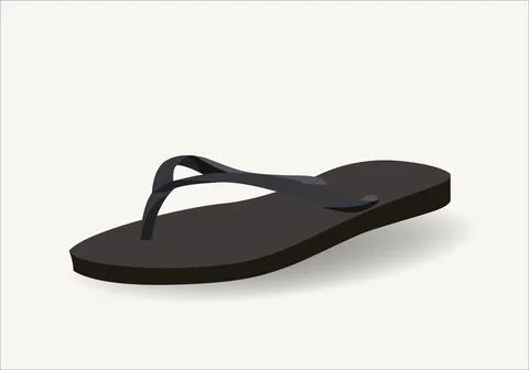 Summer, beach flip-flops, shoes for the sea and pool. Flat color vector Stock Illustration