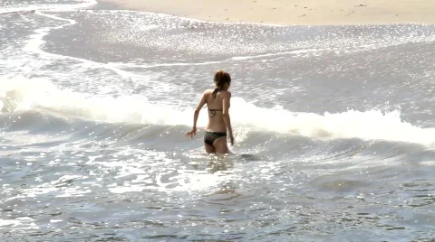 Summer at the Beach Stock Footage 734556