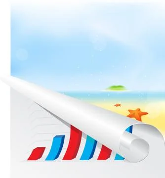 Summer beach Stock Illustration