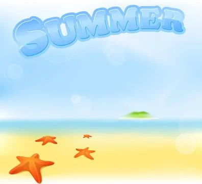 Summer beach Stock Illustration