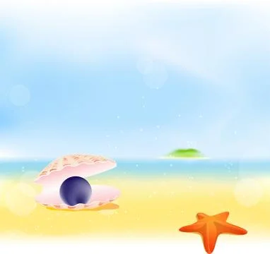 Summer beach Stock Illustration