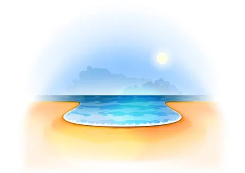 Summer beach Illustrazione stock