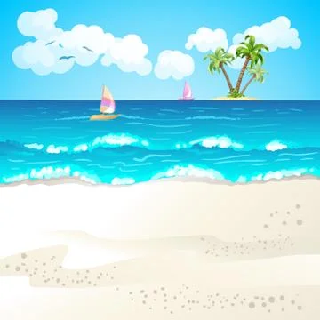 Summer beach Stock Illustration