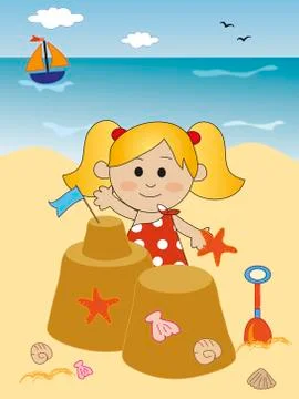 Summer on the beach Stock Illustration