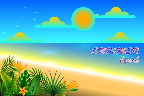 Summer beach Stock Illustration