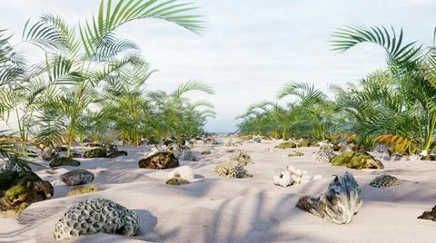 Summer On The Beach Stockillustratie