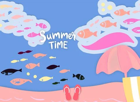 Summer beach イラスト素材