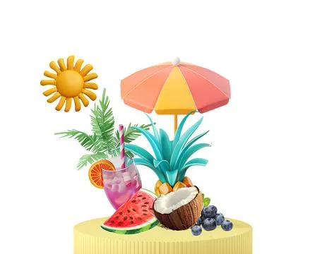 Summer beach イラスト素材