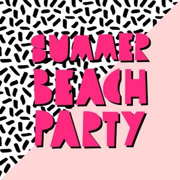Summer Beach Party Design Illustrazione stock