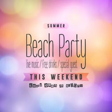 Summer Beach Party Flyer Illustrazione stock