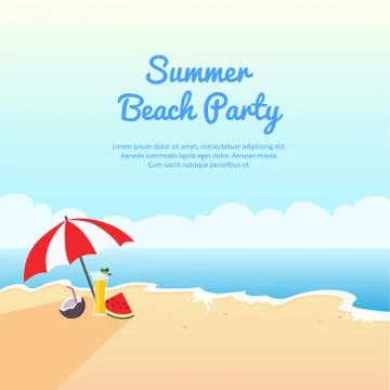 Summer beach party Stock-Illustration