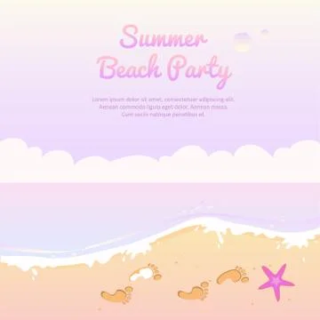 Summer beach party Illustrazione stock