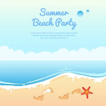 Summer beach party Illustrazione stock