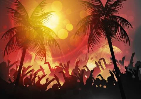 Summer Beach Party Poster - Vector Illustration Illustrazione stock