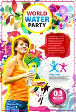 Summer Beach Party Vector Flyer Template Stock Illustration