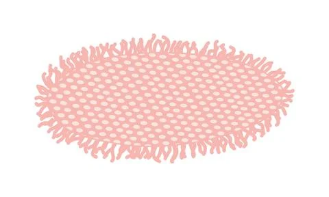 Summer beach round rug in soft color for picnic Stock Illustration