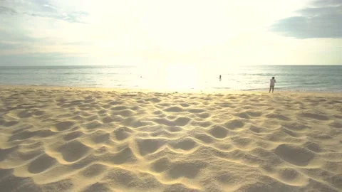 Summer Beach Sand Texture. Scene of Beautiful beach sand texture in summer sun.  Video stock 149507524