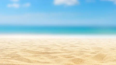 Summer beach sea. Close up beach sand texture. Shot on camera on slide dolly Stock Footage 132601147