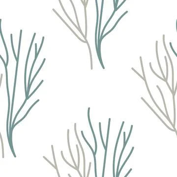 Summer beach seamless shell design with soft pastel tones. イラスト素材