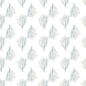 Summer beach seamless shell design with soft pastel tones. Illustrazione stock