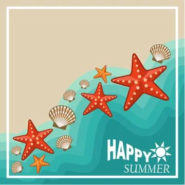 Summer beach set. Stock Illustration