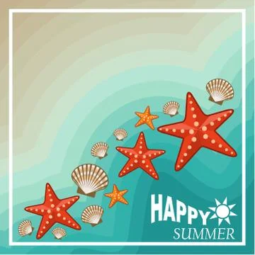 Summer beach set Stock Illustration