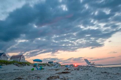 Summer beach sunset scenes from Cape Cod 写真素材
