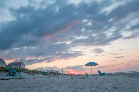 Summer beach sunset scenes from Cape Cod 写真素材