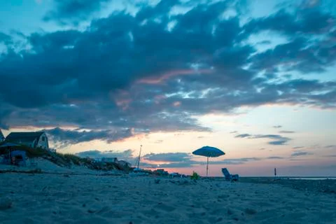 Summer beach sunset scenes from Cape Cod Stock-Fotos