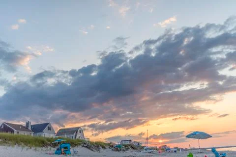 Summer beach sunset scenes from Cape Cod 写真素材