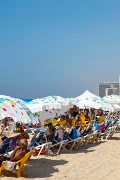Summer at the beach in tel-aviv Stock Photos