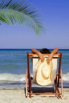 Summer beach vacation Stock Photos