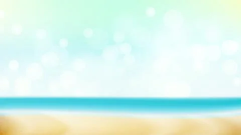 Summer Beach Vector Background. Blur Sea Coast. Outdoor Summer Vacation. Cruise Stock Illustration