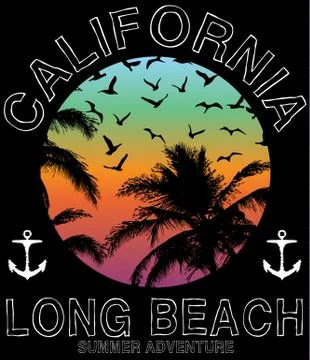 Summer beach vector background in retro style Stock Illustration