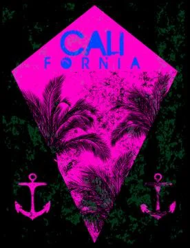 Summer beach vector background in retro style Stock Illustration