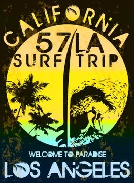 Summer beach vector background in retro style Illustrazione stock