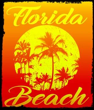 Summer Time Palm Beach Florida | VSCO Retro Aesthetic | Poster