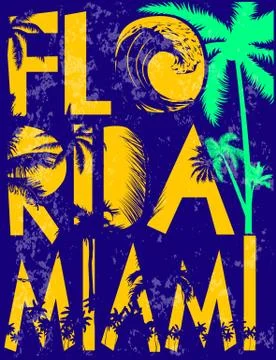 Summer beach vector background in retro style Stock Illustration