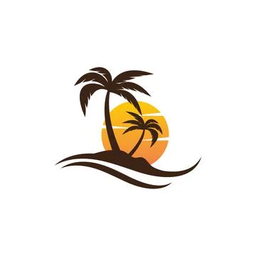 Summer beach Vector icon design illustration Stock Illustration