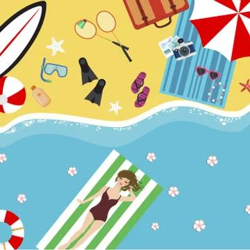 Summer Beach weekend Stock Illustration